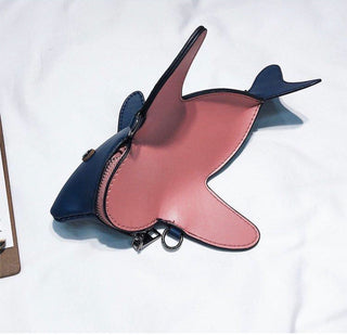 Girl Cute Shark  Pu Leather Casual Shoulder Bag Handbag Clutch Bag Purse