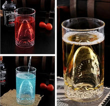 Load image into Gallery viewer, 1PC Transparent Glass Cup Shark Glass Milk Tea Water Breakfast Cup Mugs Double-layer Bar