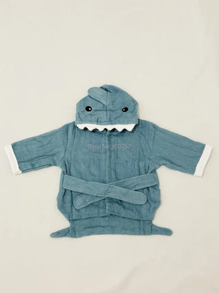 Size L fits 4-6 years old Children unicorn shark kids bathrobe/Baby bath towel/Infant Beach ponchos/Swim Gown