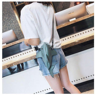 Girl Cute Shark  Pu Leather Casual Shoulder Bag Handbag Clutch Bag Purse